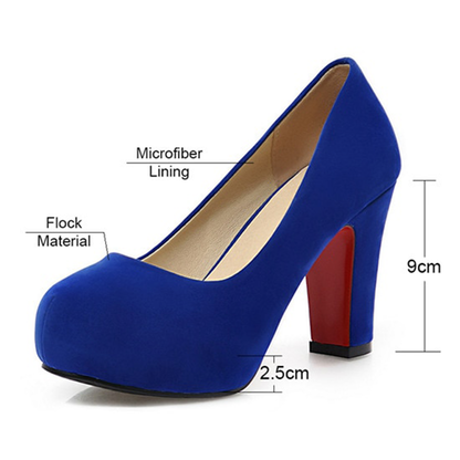 Funki Findz | Shoes | Women's Faux Suede High Chunky Heels