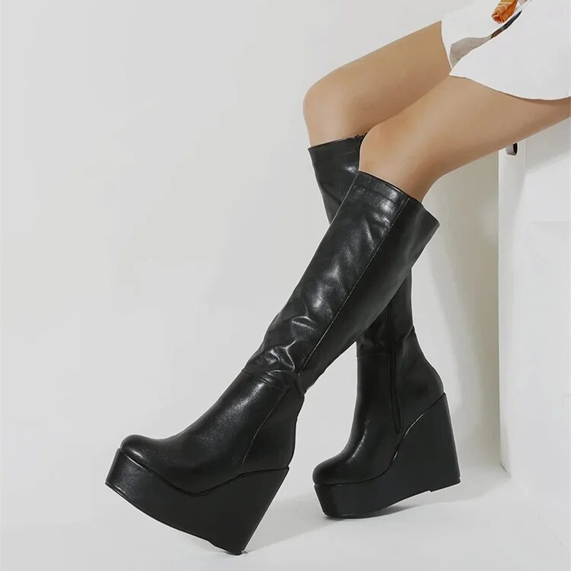 Funki Findz | Boots | Women's High Luxury Gothic Platform Boots