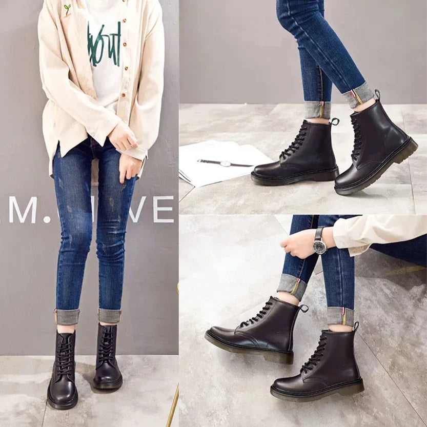 Funki Findz | Boots | Unisex Genuine Leather Lace Up Ankle Boot