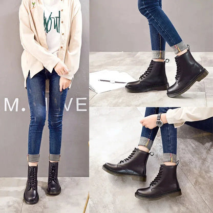 Funki Findz | Boots | Unisex Genuine Leather Lace Up Ankle Boot