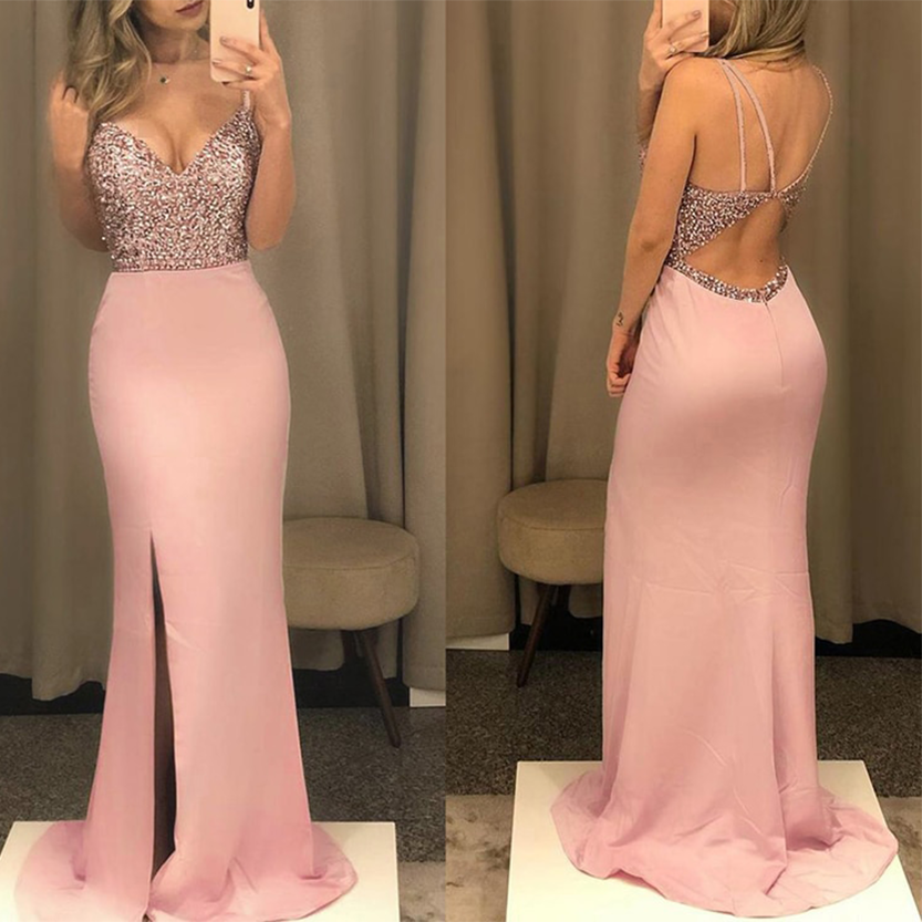 Funki Findz | Dresses | Women's Long Sequin Prom Party Dress