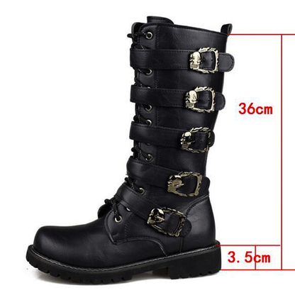 Funki Findz | Boots | Men's Gothic Punk Buckle Strap Biker Boots