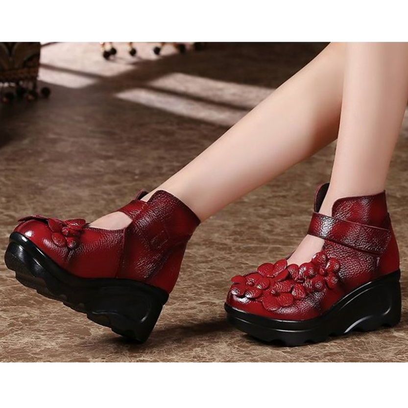 Funki Findz | Boots | Women's Gothic Designer Floral Ankle Boot
