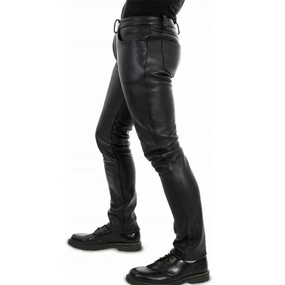 Funki Findz | Pants | Men's Luxury Faux Leather Slim Fit Pants