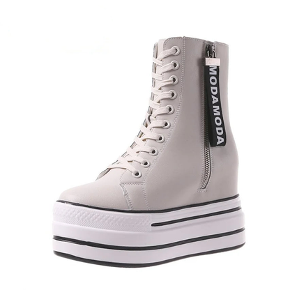 Funki Findz | Boots | Women's Platform Zip Ankle Boot Sneakers