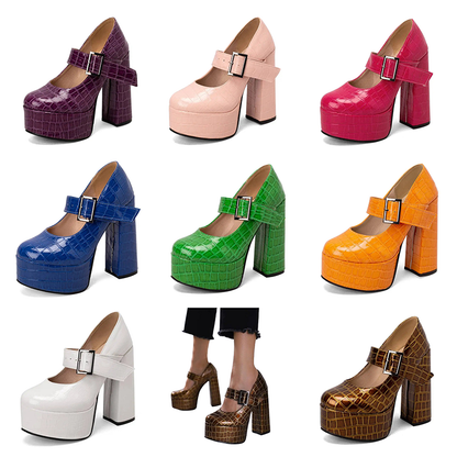 Funki Findz | Shoes | Women's Super-High Mary Jane Platforms