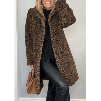 Funki Findz | Jackets | Women's Leopard Print Plush Coat