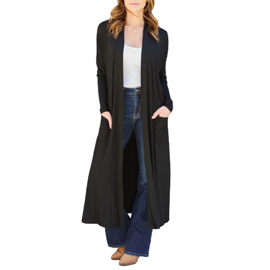 Funki Findz | Jackets | Women's Open Front Long Sleeve Coat