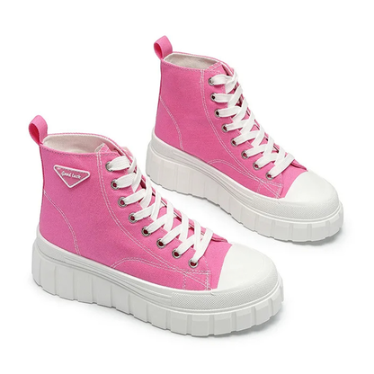 Funki Findz | Boots | Women's Casual Canvas Lace Up Sneakers