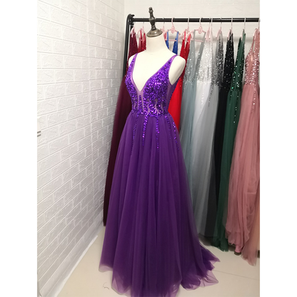 Funki Findz | Dresses | Women's Long Chiffon Tulle Prom Dress