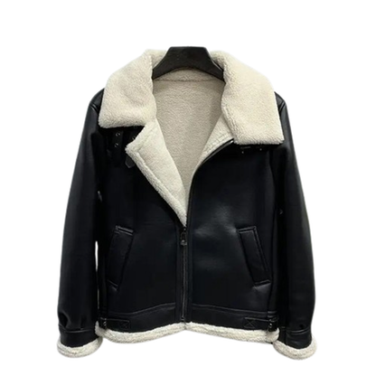Funki Findz | Jackets | Men's Faux Leather Fleece Bomber Jacket