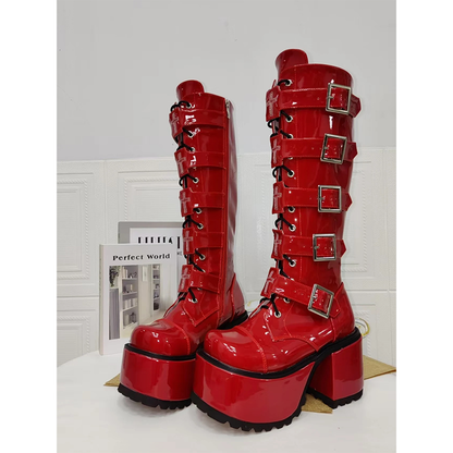 Funki Findz | Boots | Women's Harajuku Buckle Strap Boots