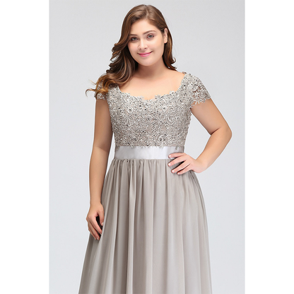Funki Findz | Dresses | Women's Long Chiffon Satin Lace Dress