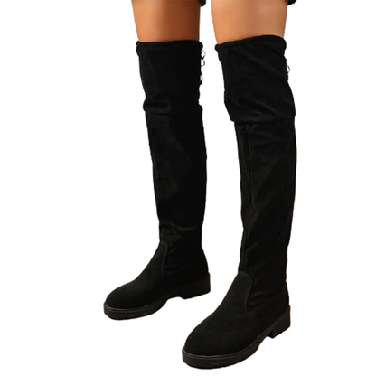 Funki Findz | Boots | Women's Over Knee Tie Up Platform Boots