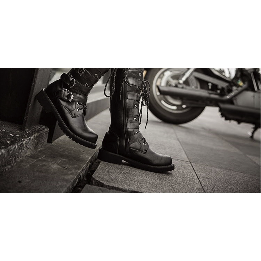 Funki Findz | Boots | Men's Buckle Strap Mid-Calf Gothic Boots