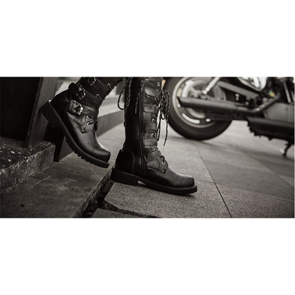 Funki Findz | Boots | Men's Buckle Strap Mid-Calf Gothic Boots