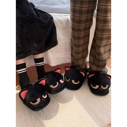 Funki Findz | Shoes | Women's Black Cat Winter Soft Slippers
