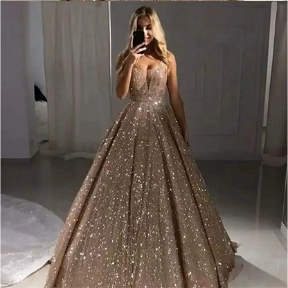 Funki Findz | Dresses | Women's Long Sparkly Sequin Ball Gown