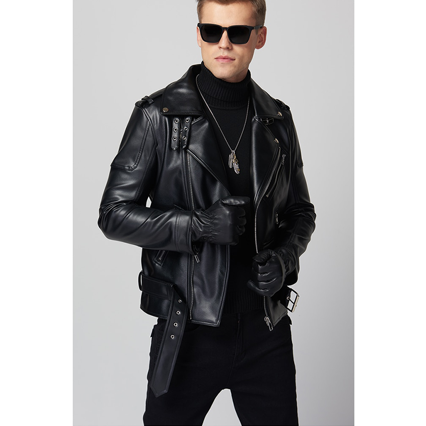 Funki Findz | Jackets | Men's Stylish Faux Leather Biker Jacket