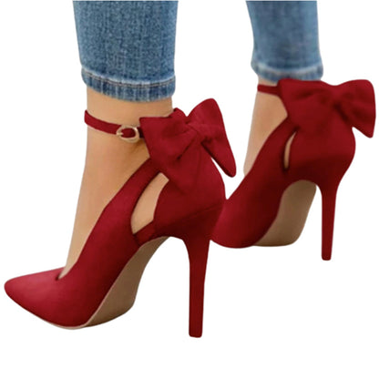 Funki Findz | Shoes | Women's Suede Bow Knot Stilettos