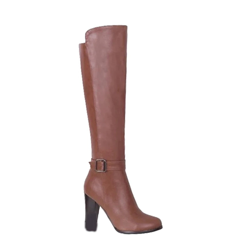 Funki Findz | Boots | Women's High Block Heeled Pull On Boots