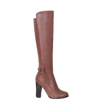 Funki Findz | Boots | Women's High Block Heeled Pull On Boots