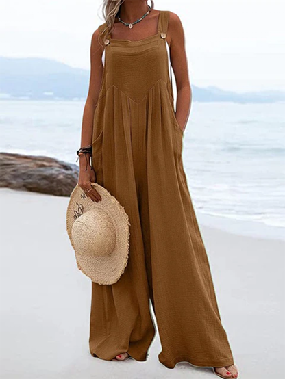 Funki Findz | Pants | Women's Elegant Wide Leg Bib Romper