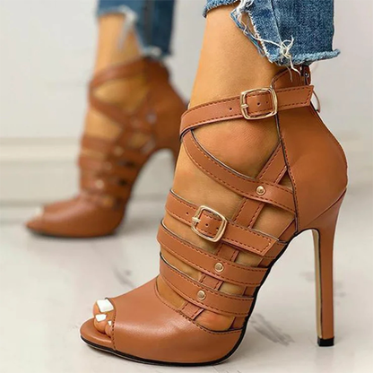 Funki Findz | Shoes | Women's Strappy Roman Stiletto Sandals