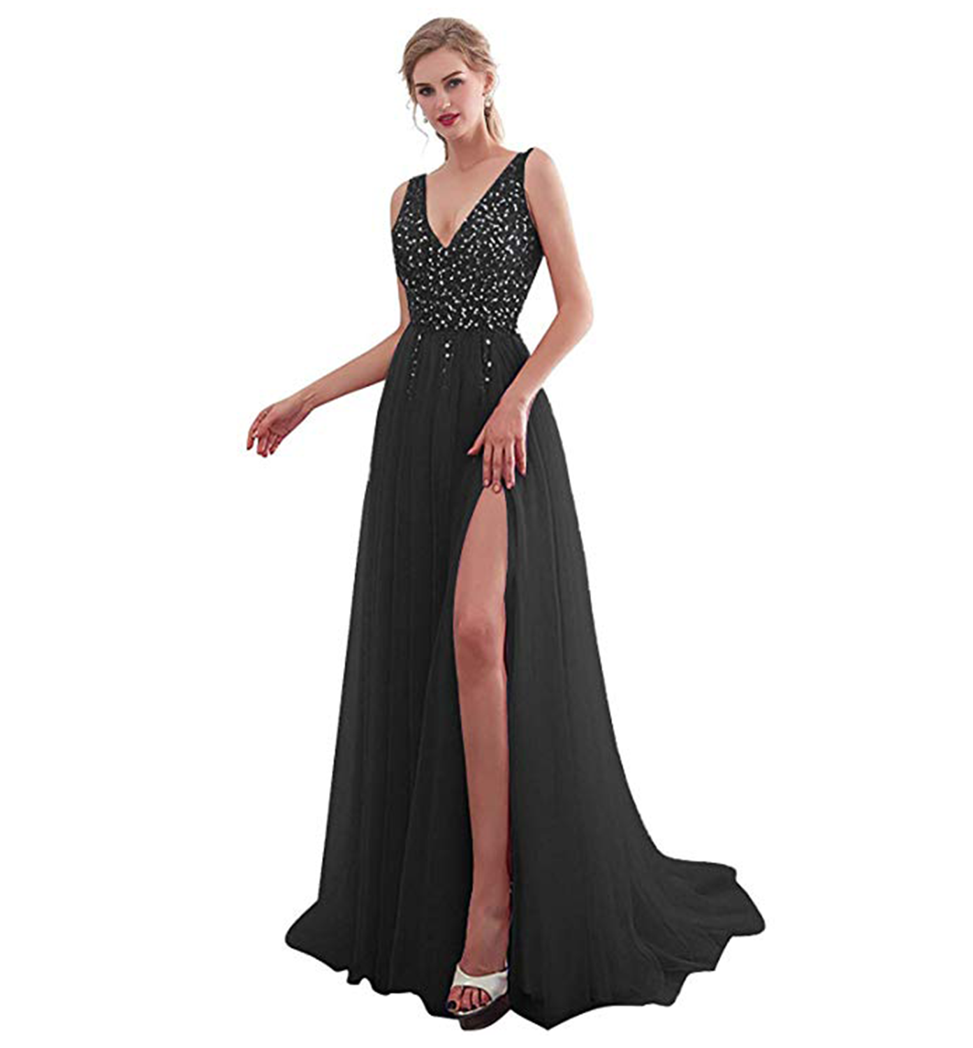 Funki Findz | Dresses | Women's Beaded  Evening Dress | Tulle