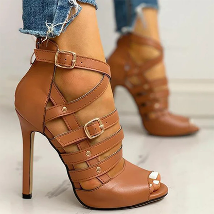 Funki Findz | Shoes | Women's Strappy Roman Stiletto Sandals