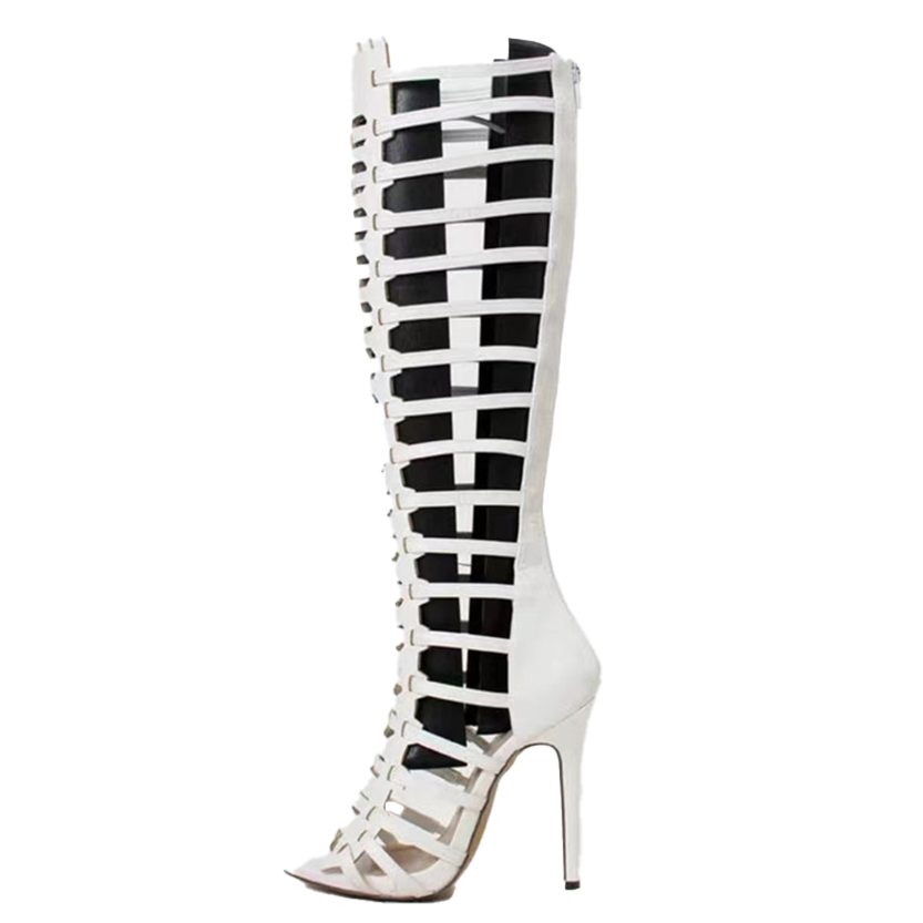 Funki Findz | Boots | Women's Roman Gladiator Lace Up Stilettos