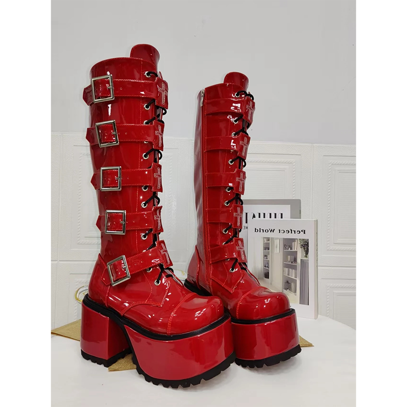Funki Findz | Boots | Women's Harajuku Buckle Strap Boots
