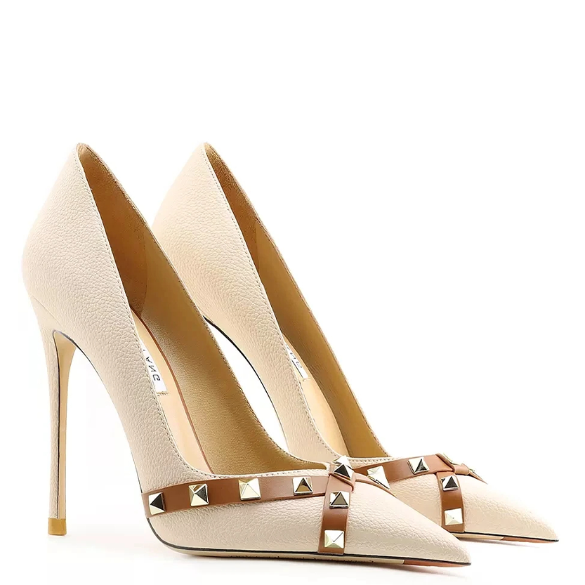 Funki Findz | Shoes | Women's Luxury Leather Rivet Stilettos