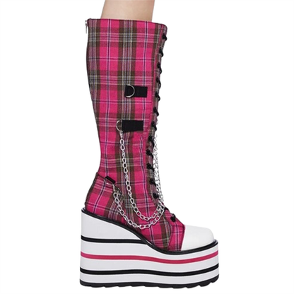 Funki Findz | Boots | Women's Canvas Platform Wedge Sneakers