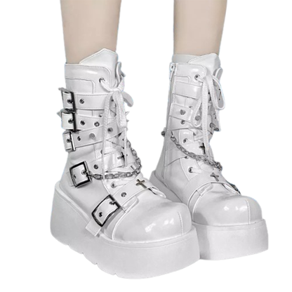 Funki Findz | Boots | Women's Gothic Platform Wedge Boots