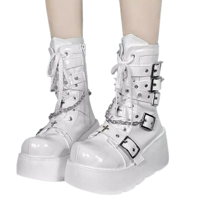 Funki Findz | Boots | Women's Gothic Platform Wedge Boots