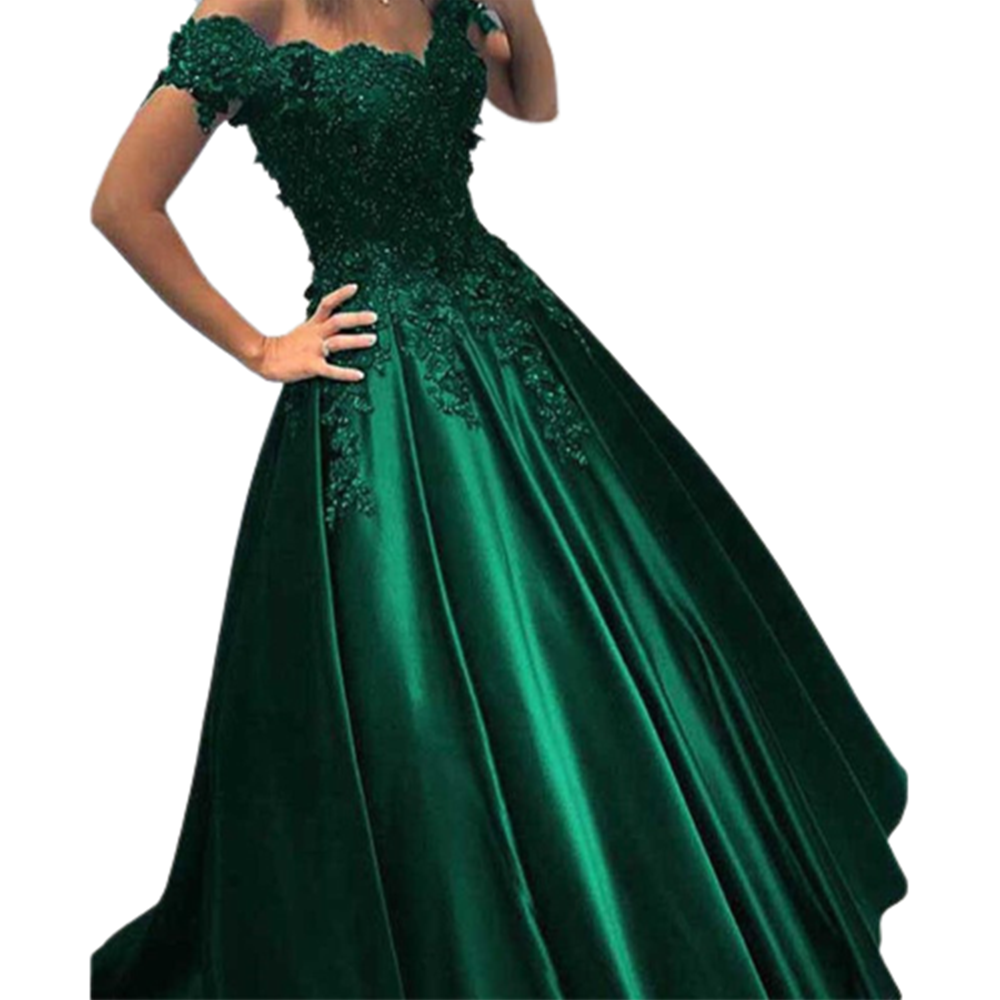 Funki Findz | Dresses | Women's Elegant Long Satin Ball Gown