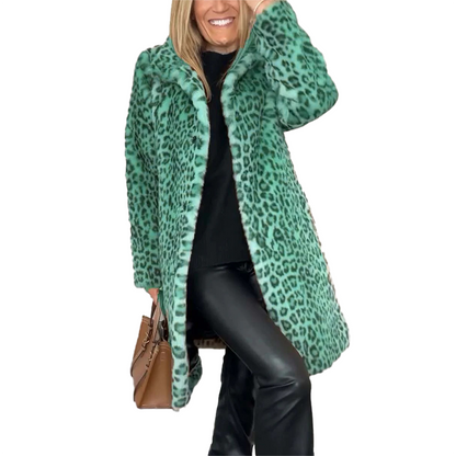 Funki Findz | Jackets | Women's Leopard Print Plush Coat