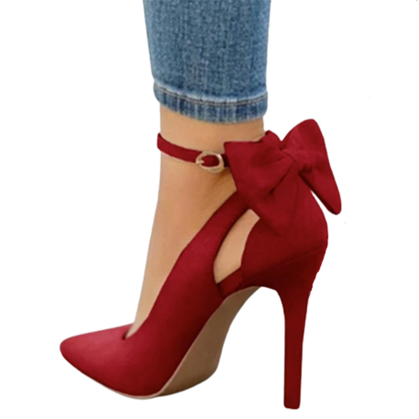 Funki Findz | Shoes | Women's Suede Bow Knot Stilettos