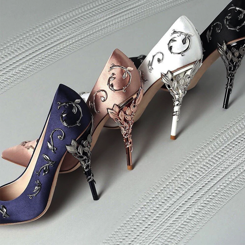 Funki Findz | Shoes | Women's Elegant Silk Formal Prom Stilettos