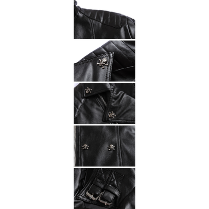 Funki Findz | Jackets | Men's Faux Leather Gothic Skull Jacket