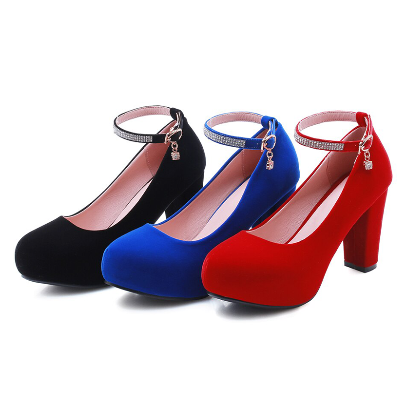 Funki Findz | Shoes | Women's Velvet Flock Platform Mary Janes