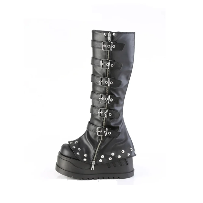 Funki Findz | Boots | Women's Gothic Punk Buckle Zip Boots