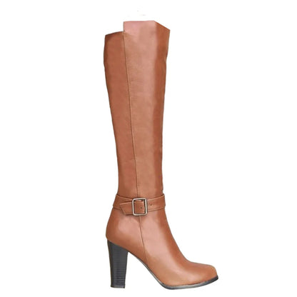 Funki Findz | Boots | Women's High Block Heeled Pull On Boots