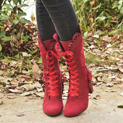 Funki Findz | Boots | Women's Steampunk Lace Top Granny Boot