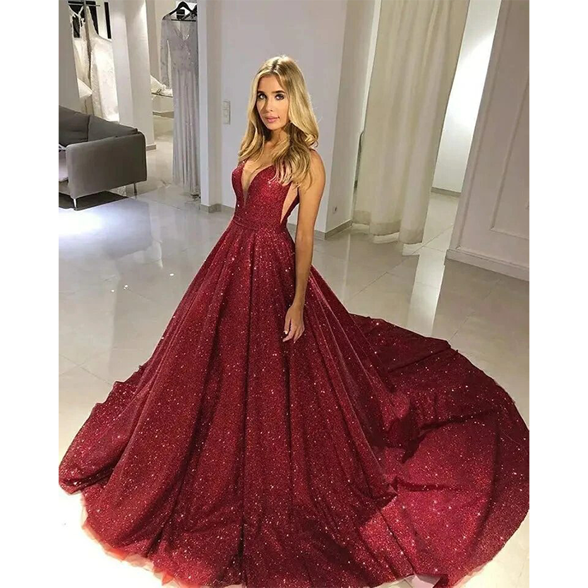 Funki Findz | Dresses | Women's Long Sparkly Sequin Ball Gown