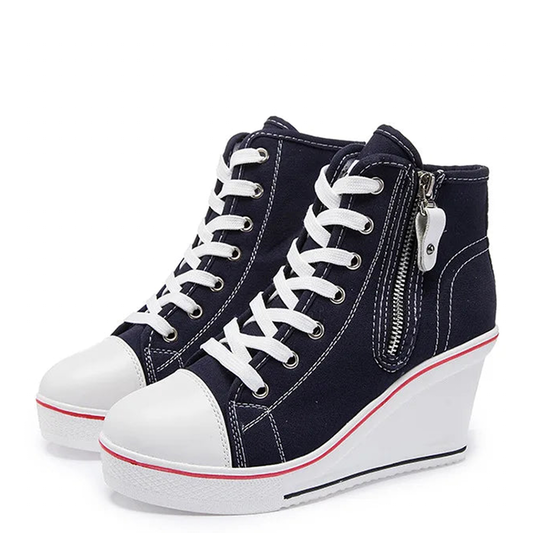 Funki Findz | Boots | Women's High Platform Zipper Sneakers