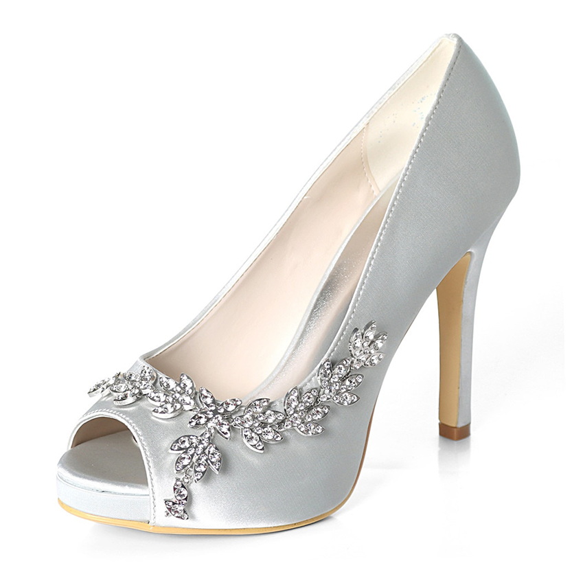 Funki Findz | Shoes | Women's Satin Peep Toe Wedding Shoes