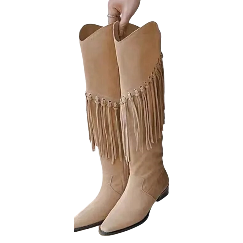 Funki Findz | Boots | Women's Suede Leather Fringe Boots