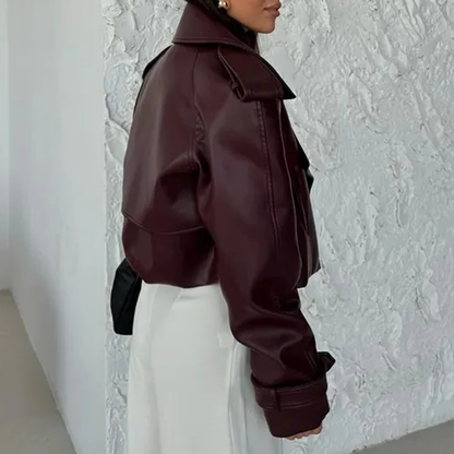 Funki Findz | Jackets | Women's Extra Long Faux Leather Coat